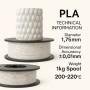 Filetto PLA+ Mermer 3D Filament – 1.75mm – 1KG – AMS Uyumlu
