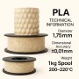 Filetto PLA+ Mermer Desenli Bej 3D Filament – 1.75mm – 1KG – AMS Uyumlu