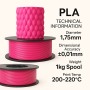 Filetto PLA+ Pembe 3D Filament – 1.75mm – 1KG – AMS Uyumlu