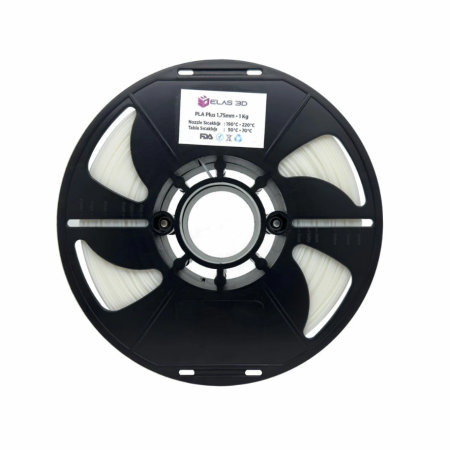 Elas 1.75mm İnci Beyaz PLA Plus Filament 1KG