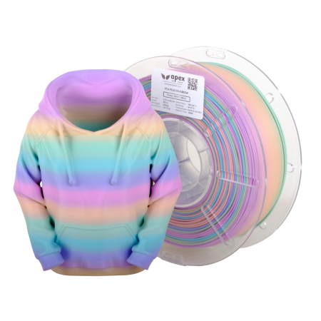 Apex3D Gökkuşağı PLA+ Filament - Tatlı Krizi, 1kg, 1.75mm
