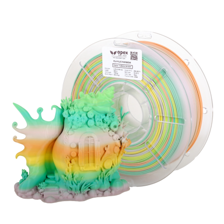 Apex3D Gökkuşağı PLA+ Filament - Türk Lokumu, 1kg, 1.75mm