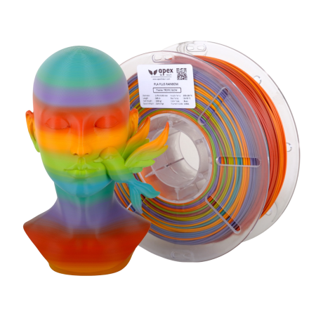 Apex3D Gökkuşağı PLA+ Filament - Tropik Işıltı, 1kg, 1.75mm