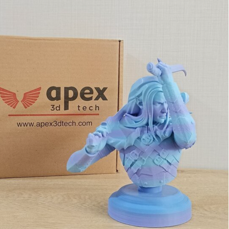 Apex3D Gradyant PLA+ Filament - Lavanta Buzul, 1kg, 1.75mm