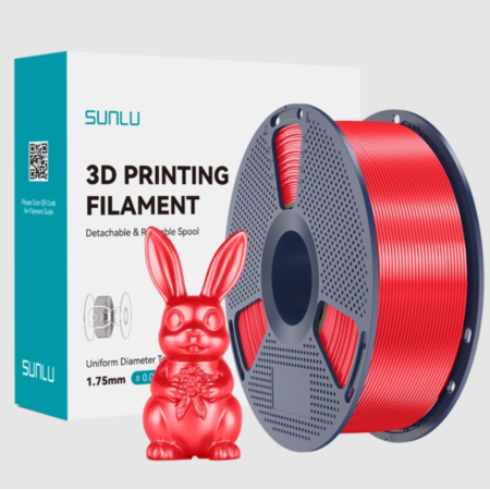 SUNLU Silk PLA+ Filament Red