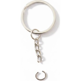 Çelik Premium Zincirli Anahtarlık Halkalı 1000'li 2.5 cm