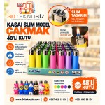 KASAİ Kasai Slim Çakmak 48 Adet – 3D Baskı Çakmak Kılıfları ile Uyumlu