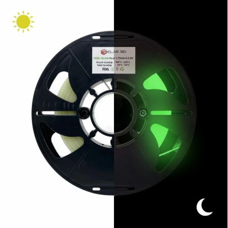 ELAS Yeşil GLOW PLA+ Filament