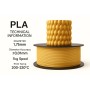 Filetto PLA+ Gold 3D Filament – 1.75mm – 1KG – AMS Uyumlu