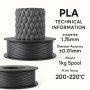 Filetto PLA+ Gümüş Gri 3D Filament – 1.75mm – 1KG – AMS Uyumlu
