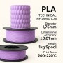Filetto PLA+ Lila 3D Filament – 1.75mm – 1KG – AMS Uyumlu